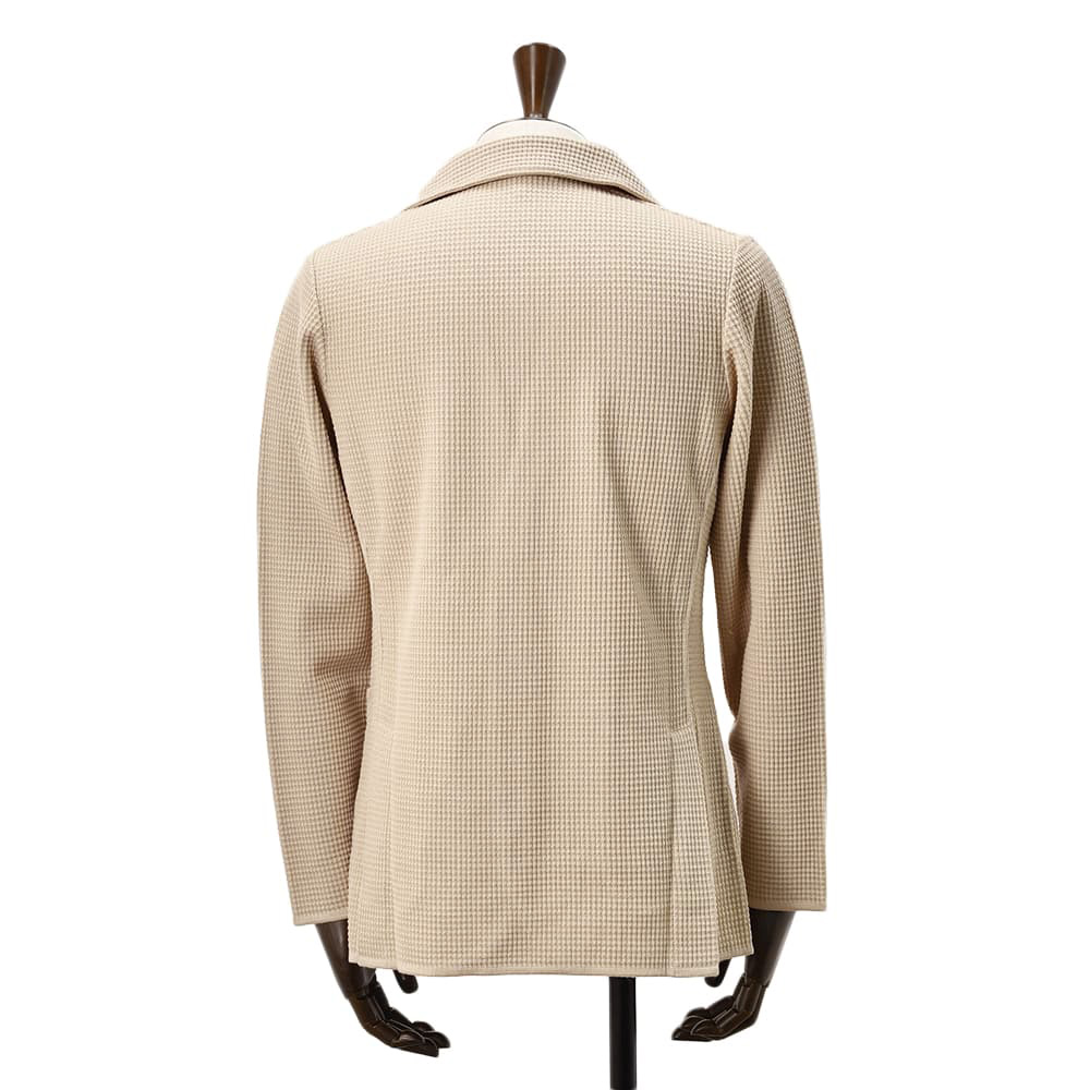 ラルディーニ　　LARDINI ニットジャケット メンズ 2つ釦シングルフロント ALJM56 ウール100% ベージュ カーディガン ブート二エール付 国内正規品の画像