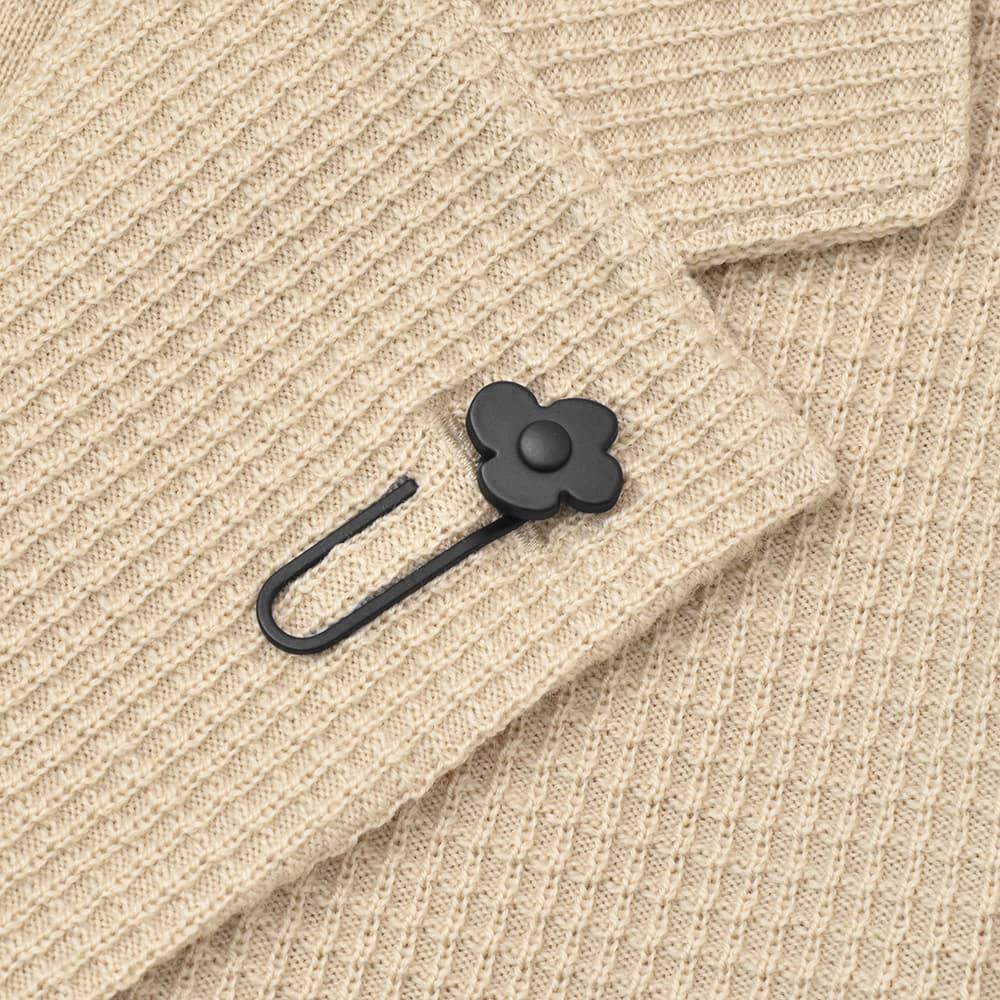 ラルディーニ　　LARDINI ニットジャケット メンズ 2つ釦シングルフロント ALJM56 ウール100% ベージュ カーディガン ブート二エール付 国内正規品の画像