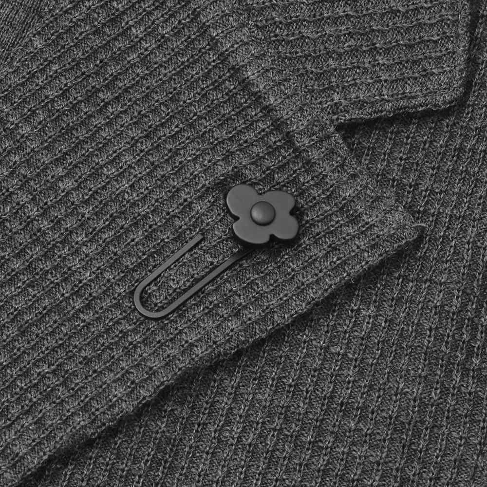 ラルディーニ　　LARDINI ニットジャケット メンズ 2つ釦シングルフロント ALJM56 ウール100% チャコール グレー カーディガン ブート二エール付 国内正規品の画像