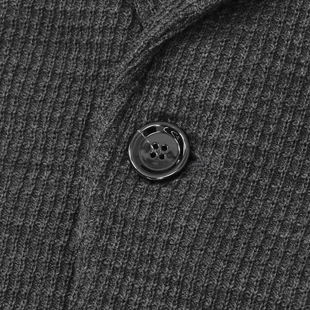 ラルディーニ　　LARDINI ニットジャケット メンズ 2つ釦シングルフロント ALJM56 ウール100% チャコール グレー カーディガン ブート二エール付 国内正規品の画像