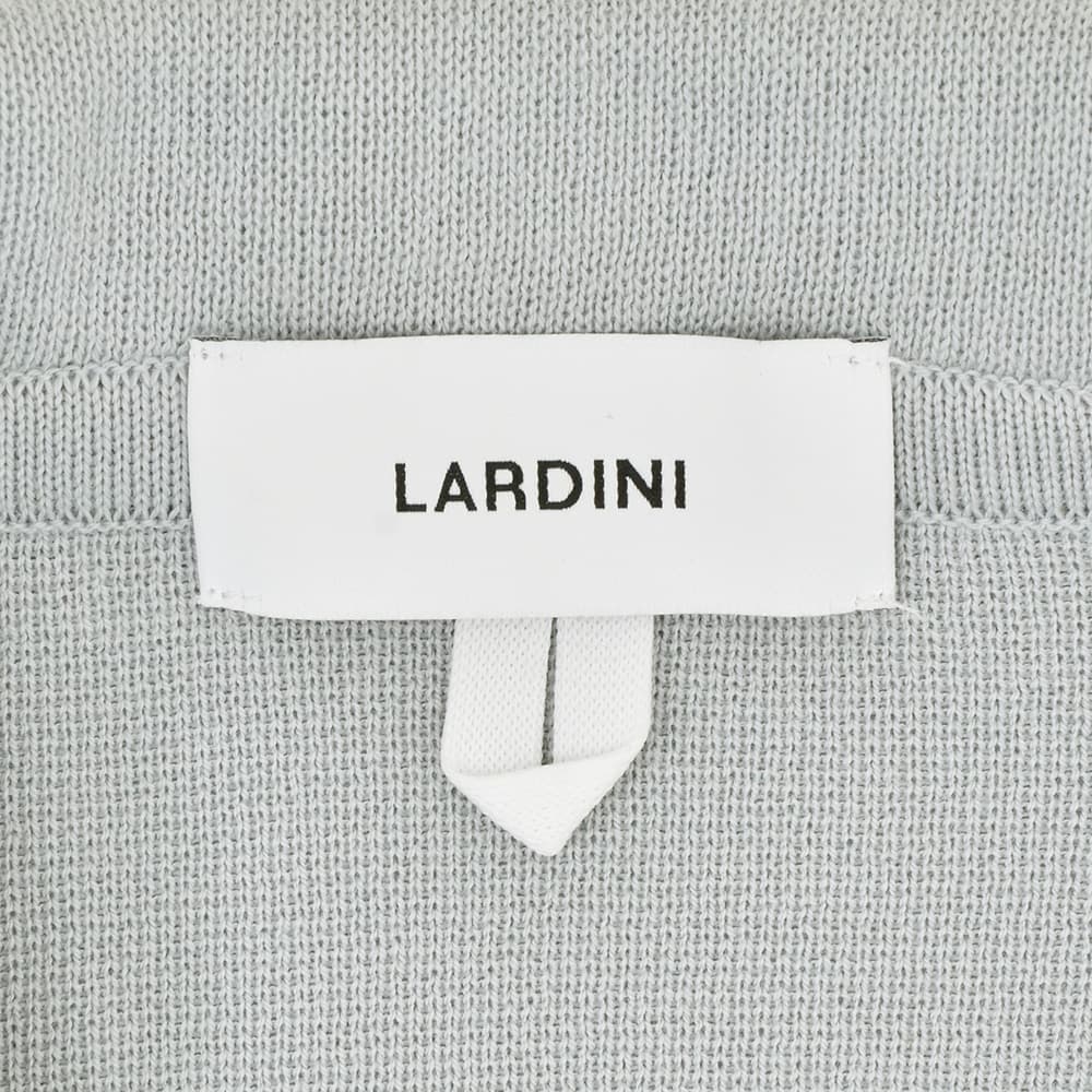 ラルディーニ LARDINI ニットジャケット メンズ 2つ釦シングルフロント CNCJLJM56 コットン100% ミラノリブ ライトグレー カーディガン 国内正規品の画像
