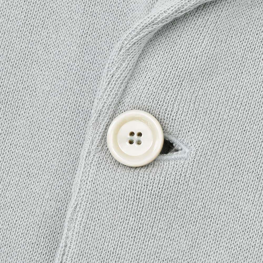 ラルディーニ LARDINI ニットジャケット メンズ 2つ釦シングルフロント CNCJLJM56 コットン100% ミラノリブ ライトグレー カーディガン 国内正規品の画像