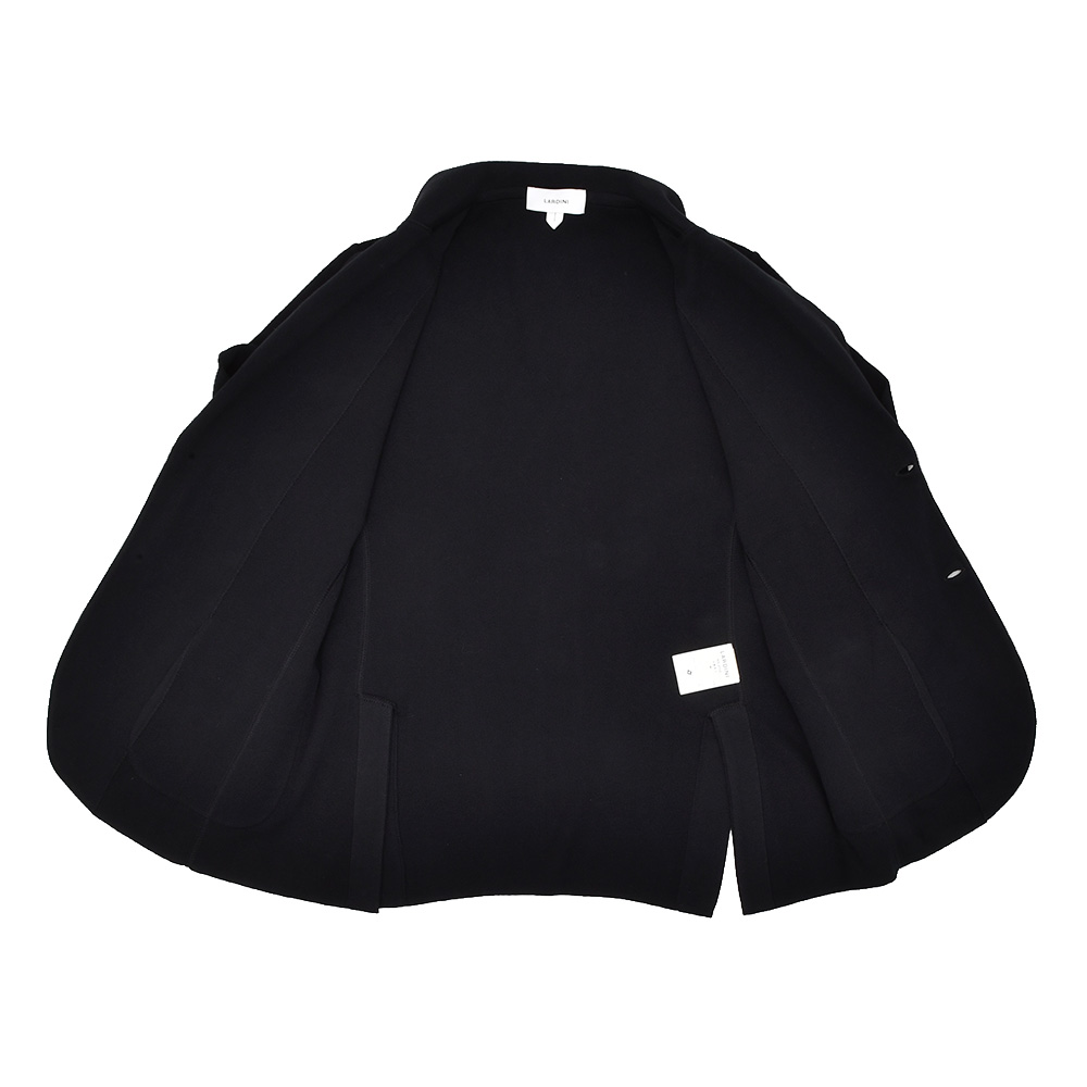 ラルディーニ LARDINI ニットジャケット メンズ 2つ釦シングルフロント CNCJLJM56 コットン100% ミラノリブ ブラック 黒 カーディガン 国内正規品の画像