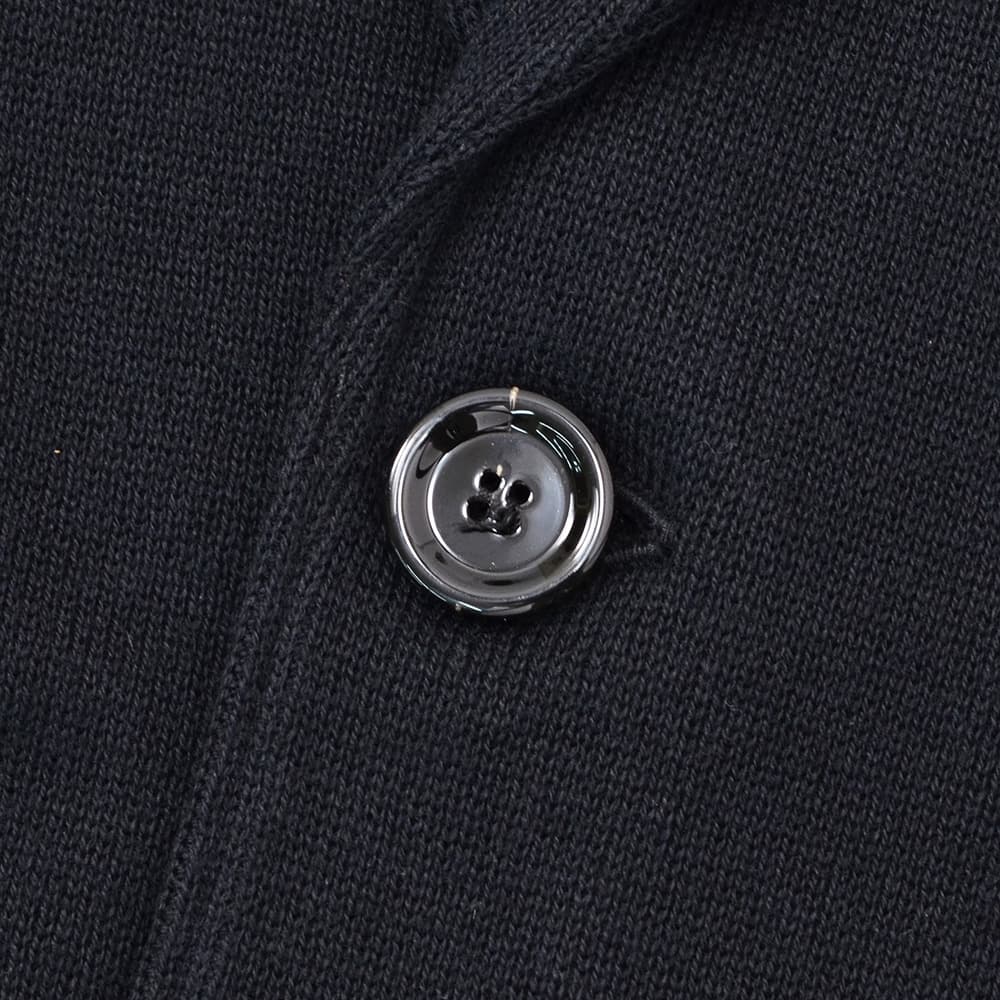 ラルディーニ LARDINI ニットジャケット メンズ 2つ釦シングルフロント CNCJLJM56 コットン100% ミラノリブ ブラック 黒 カーディガン 国内正規品の画像