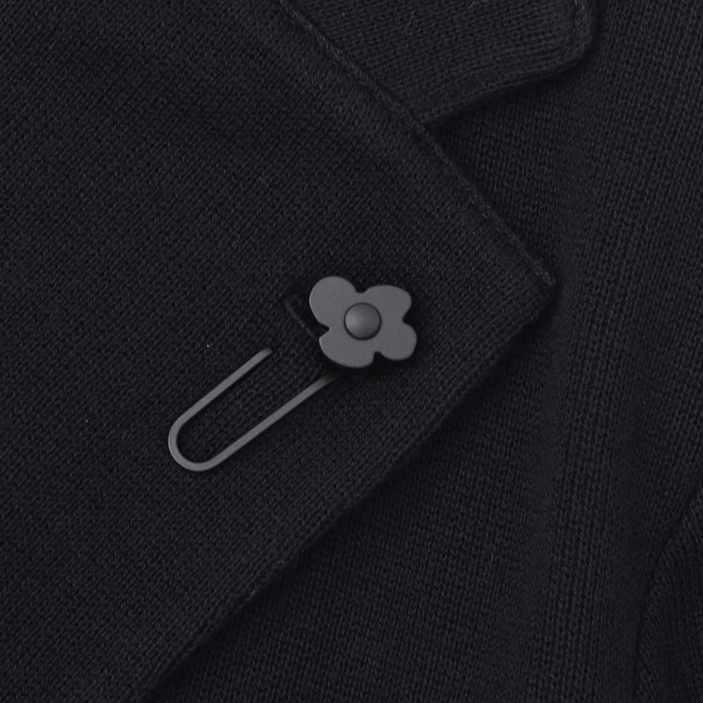 ラルディーニ LARDINI ニットジャケット メンズ 2つ釦シングルフロント CNCJLJM56 コットン100% ミラノリブ ブラック 黒 カーディガン 国内正規品の画像