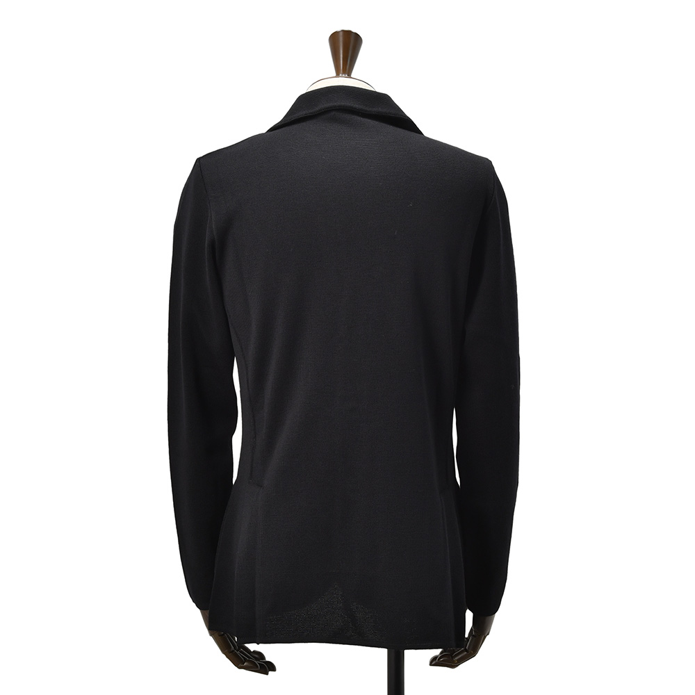 ラルディーニ LARDINI ニットジャケット メンズ 2つ釦シングル JYLJM56J ウールクロス ブラック ブート二エール付 国内正規品 でらでら 公式ブランド｜deradera｜06