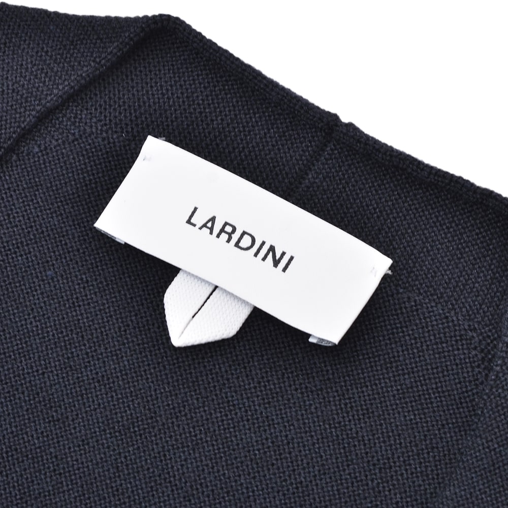ラルディーニ LARDINI カジュアルジャケット メンズ ウールシルク カシミヤ混 ネイビー 紺 ALJM8903 ニットカーディガン ブートニエール 国内正規品の画像