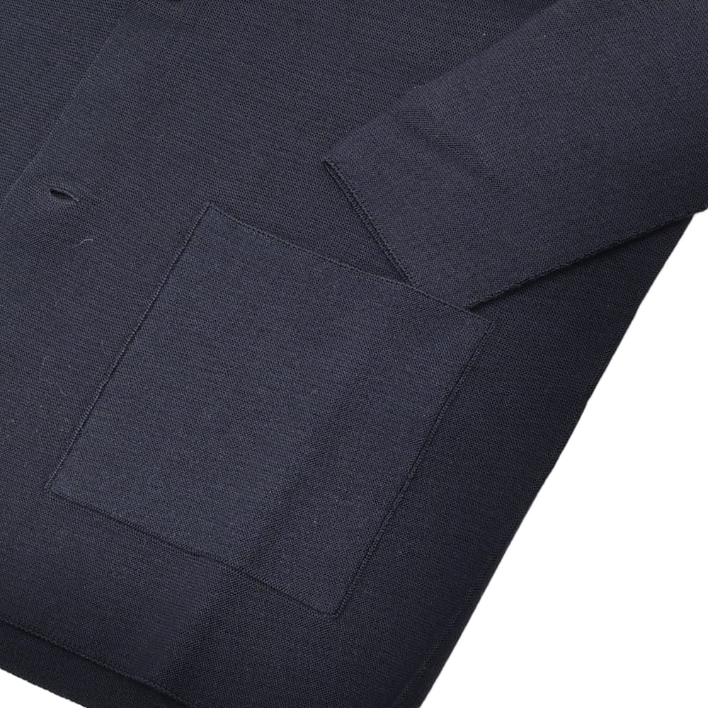 ラルディーニ LARDINI カジュアルジャケット メンズ ウールシルク カシミヤ混 ネイビー 紺 ALJM8903 ニットカーディガン ブートニエール 国内正規品の画像