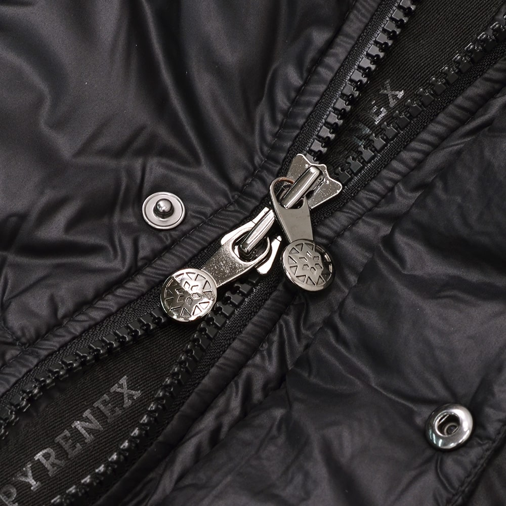 ピレネックス×パラブ―ツ PYRENEX×PARABOOT ダウンジャケット メンズ AUDOUBERT フード一体型 撥水ナイロン ブラック 黒 国内正規品の画像
