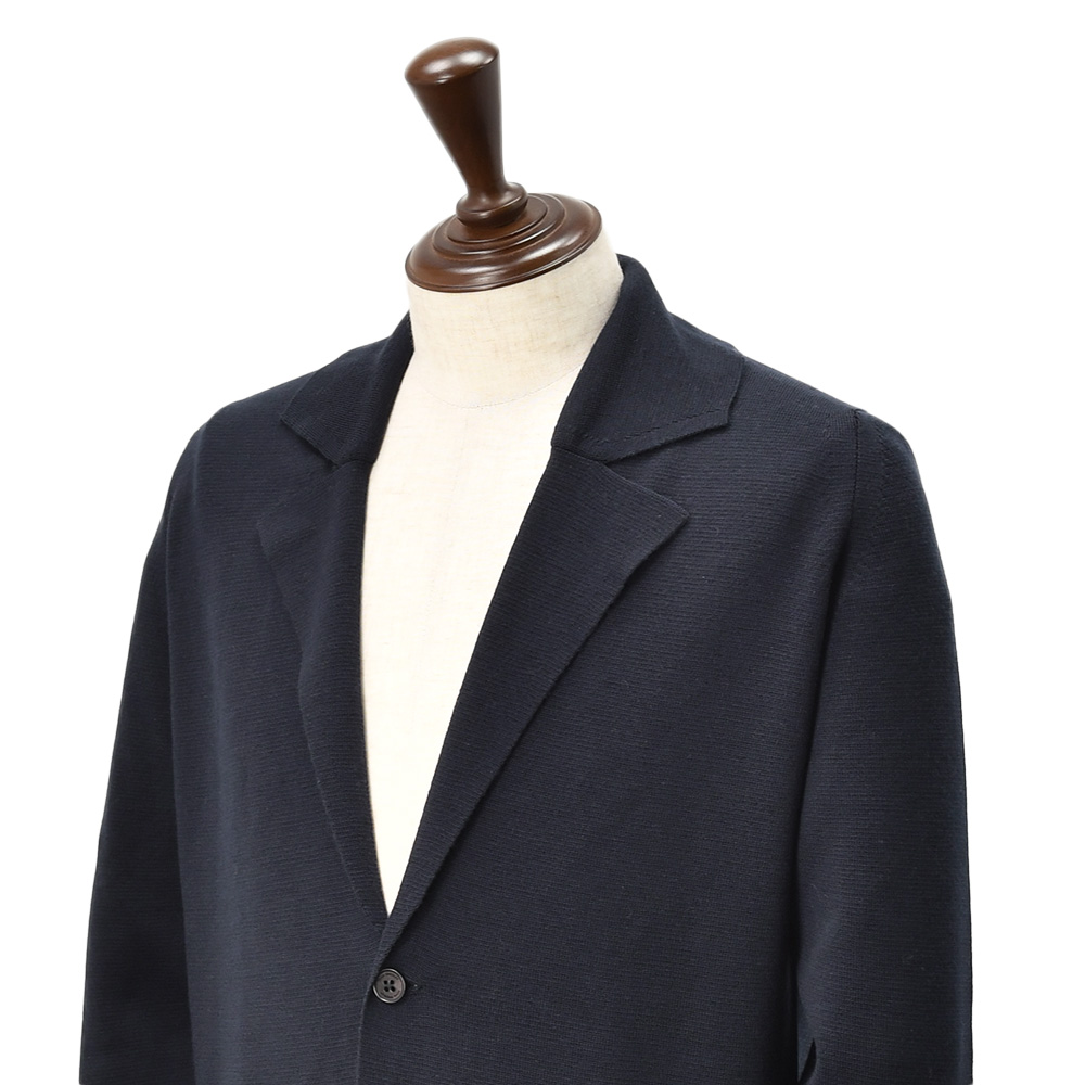 ジョンスメドレー JOHN SMEDLEY イージージャケット メンズ シングル AUTRY オートリ― メリノウール ネイビー 紺 ニットジャケット 24ゲージ 国内正規品の画像