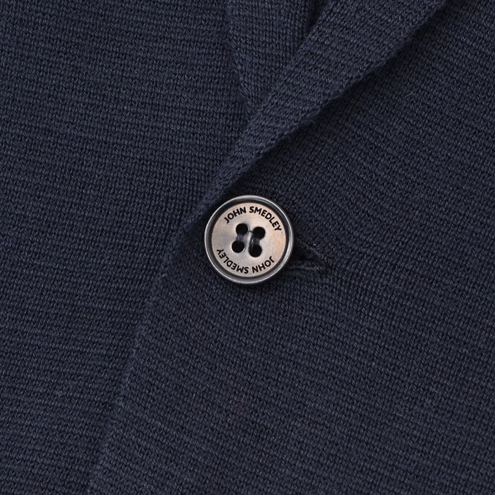 ジョンスメドレー JOHN SMEDLEY イージージャケット メンズ シングル AUTRY オートリ― メリノウール ネイビー 紺 ニットジャケット 24ゲージ 国内正規品の画像