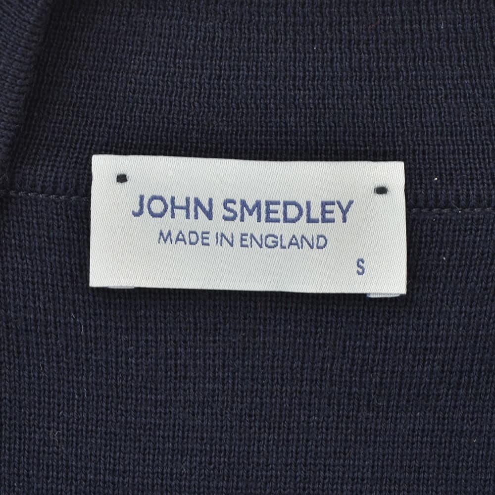 ジョンスメドレー JOHN SMEDLEY イージージャケット メンズ シングル AUTRY オートリ― メリノウール ネイビー 紺 ニットジャケット 24ゲージ 国内正規品の画像