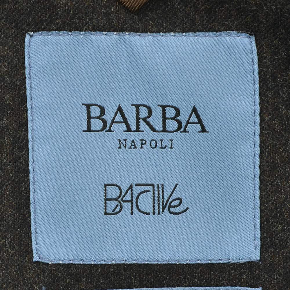 バルバ BARBA シングルジャケット メンズ  BACTIVE ビーアクティブ ヴァージンウール ダークブラウン 茶 サイドベンツ 重ねボタン 国内正規品の画像
