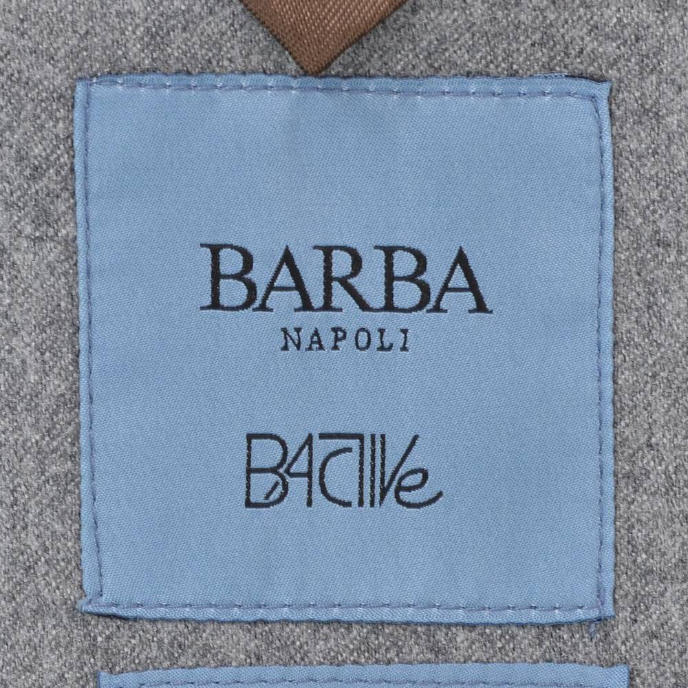 バルバ BARBA シングルジャケット メンズ  BACTIVE ビーアクティブ ヴァージンウール グレー サイドベンツ 重ねボタン 国内正規品の画像