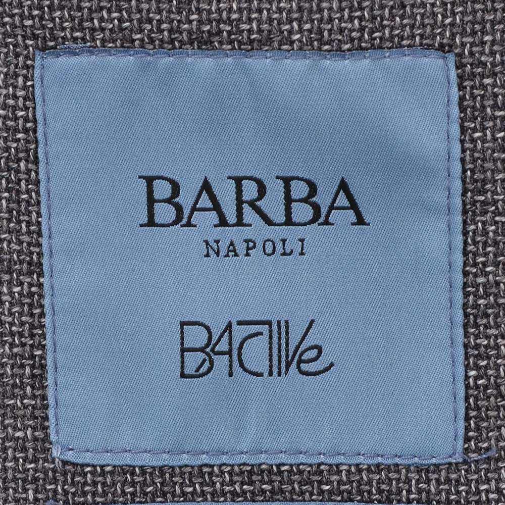 バルバ BARBA シングルジャケット メンズ  BACTIVE ビーアクティブ ウールホップサック グレー サイドベンツ 重ねボタン 国内正規品の画像