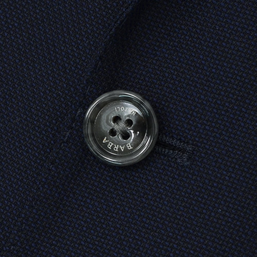 バルバ BARBA シングルジャケット メンズ  BACTIVE ビーアクティブ ウールホップサック ネイビー 紺 サイドベンツ 重ねボタン 国内正規品の画像