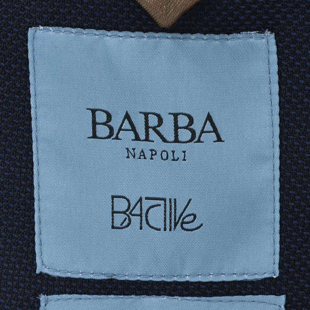 バルバ BARBA シングルジャケット メンズ  BACTIVE ビーアクティブ ウールホップサック ネイビー 紺 サイドベンツ 重ねボタン 国内正規品の画像