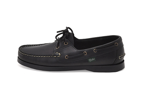 美品⭐️Paraboot⭐️BARTH ブラック　デッキシューズ　UK8 パラブーツ PARABOOT デッキシューズ メンズ BARTH バース ブラック 黒