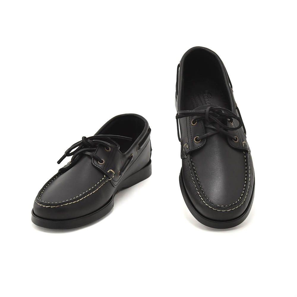 美品 Paraboot パラブーツ バース デッキシューズ ブラック 25㎝ オールブラックのデッキシューズ パラブーツ バース « SO-KUTSU