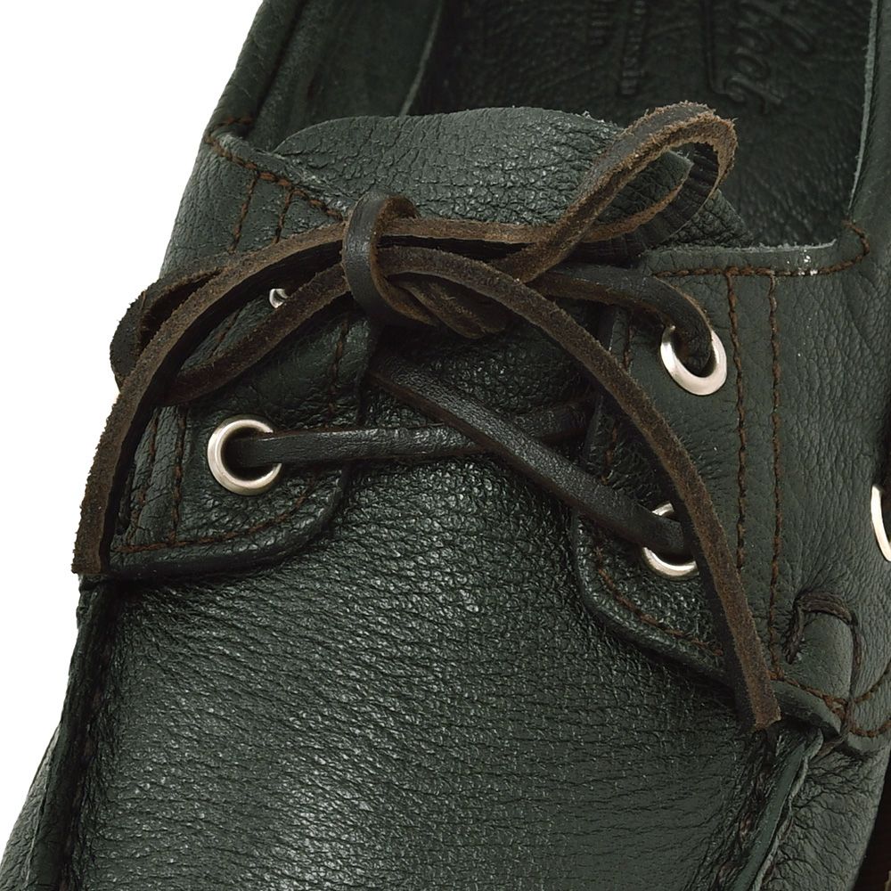 パラブーツ PARABOOT デッキシューズ メンズ BARTH バース カーキ×マロン MARINEソール 鹿革 スリッポン ブレイク製法 国内正規品の画像