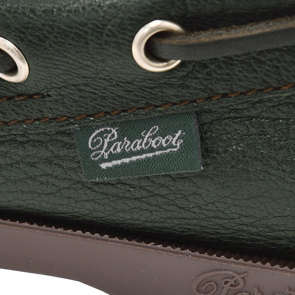 パラブーツ PARABOOT デッキシューズ メンズ BARTH バース カーキ×マロン MARINEソール 鹿革 スリッポン ブレイク製法 国内正規品の画像