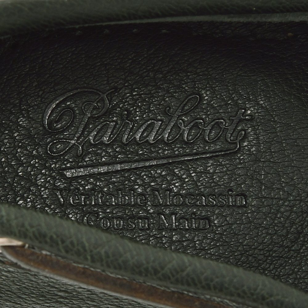 パラブーツ PARABOOT デッキシューズ メンズ BARTH バース カーキ×マロン MARINEソール 鹿革 スリッポン ブレイク製法 国内正規品の画像