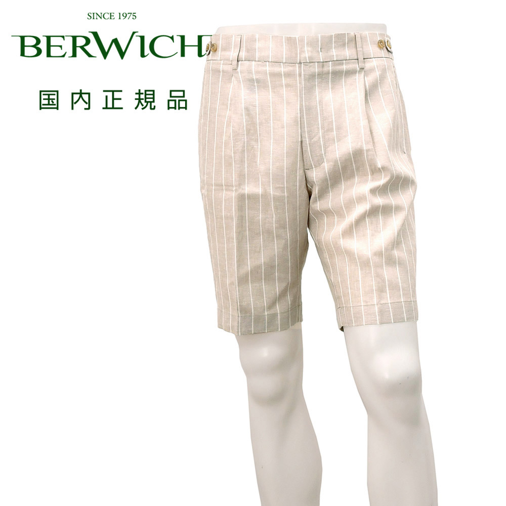 belwich ショーツ ベルウィッチ BERWICH イージーショーツ メンズ ストライプ柄ハーフ