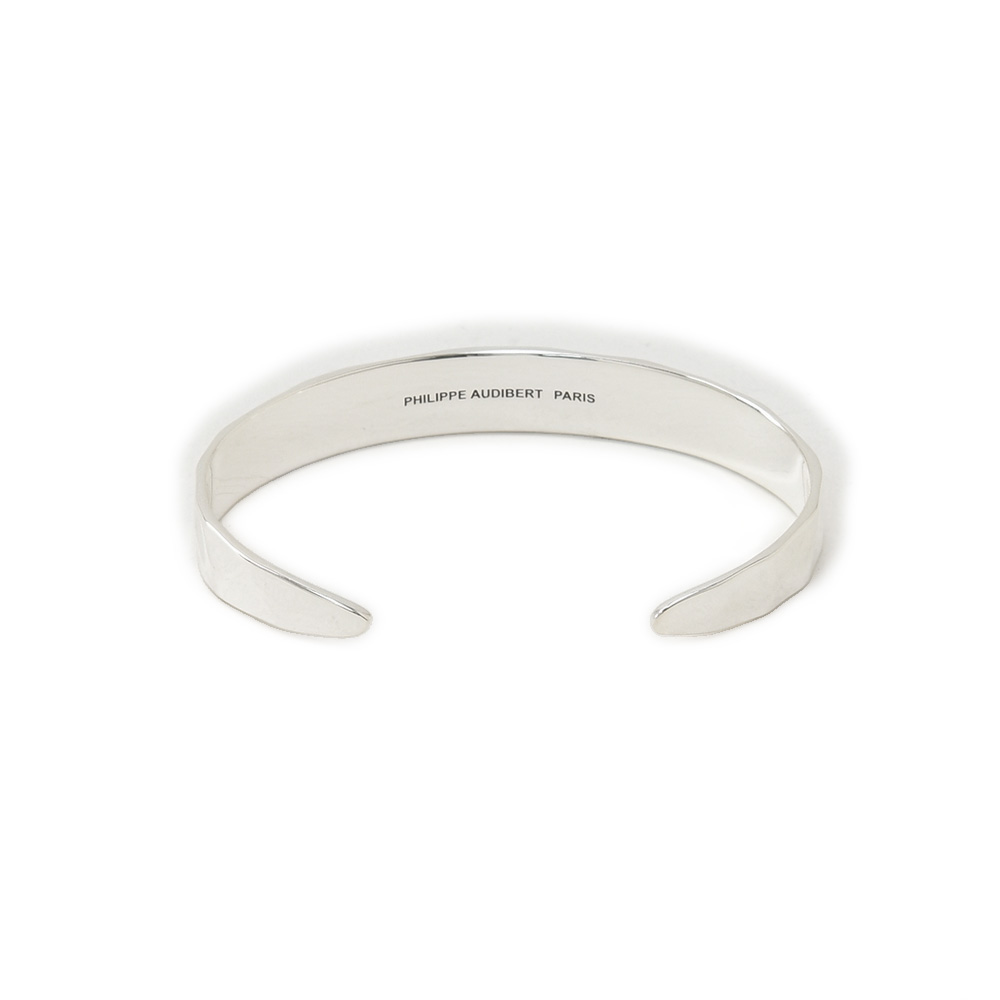 フィリップ オーディベール PHILIPPE AUDIBERT バングル メンズ SOLAR BRACELET シンプルデザイン 真鍮ブレスレット シルバーメッキ 国内正規品の画像
