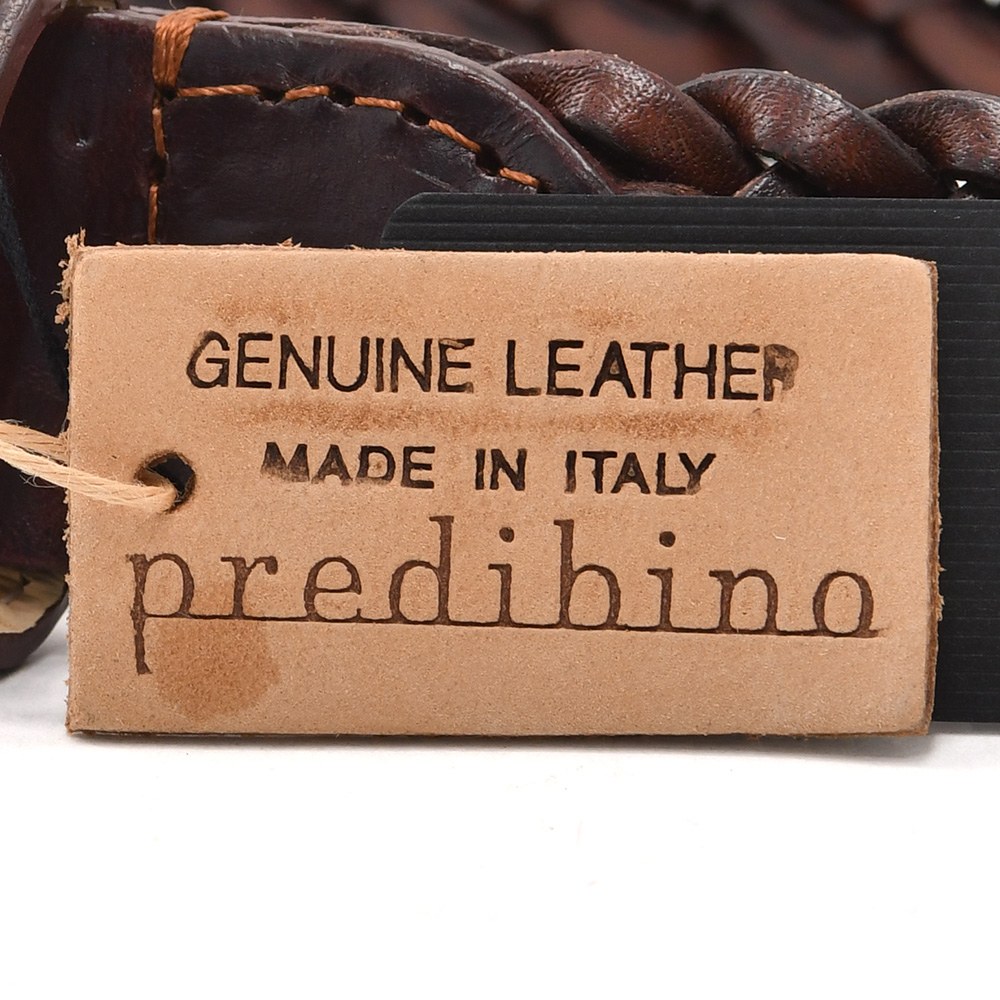 プレディビーノ Predibino レザーメッシュベルト メンズ 編み込み イタリアンレザー マロンブラウン 3cm幅 本革 真鍮バックル ギフト でらでら 公式ブランド｜deradera｜08