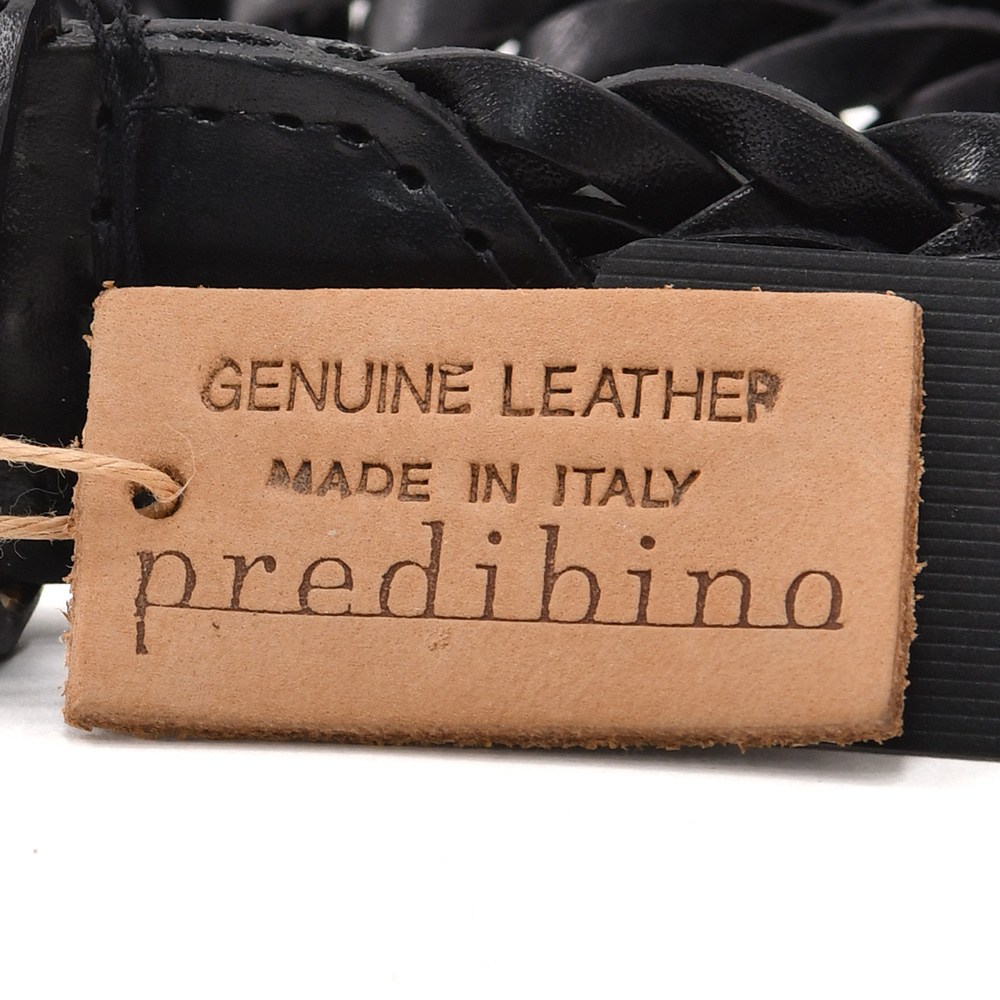 プレディビーノ Predibino レザーメッシュベルト メンズ 編み込み イタリアンレザー ブラック 3cm幅 本革 真鍮バックル ギフト でらでら 公式ブランド｜deradera｜08