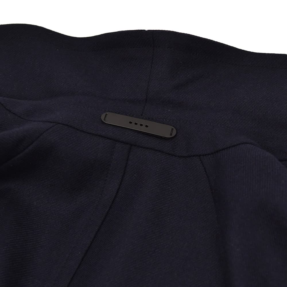 イーヴォ HEVO ベルテッドコート メンズ タイロッケン BRINDISI ブリンディジ ダブルブレスト テクノウール ネイビー 紺 リラックスフィット 国内正規品の画像