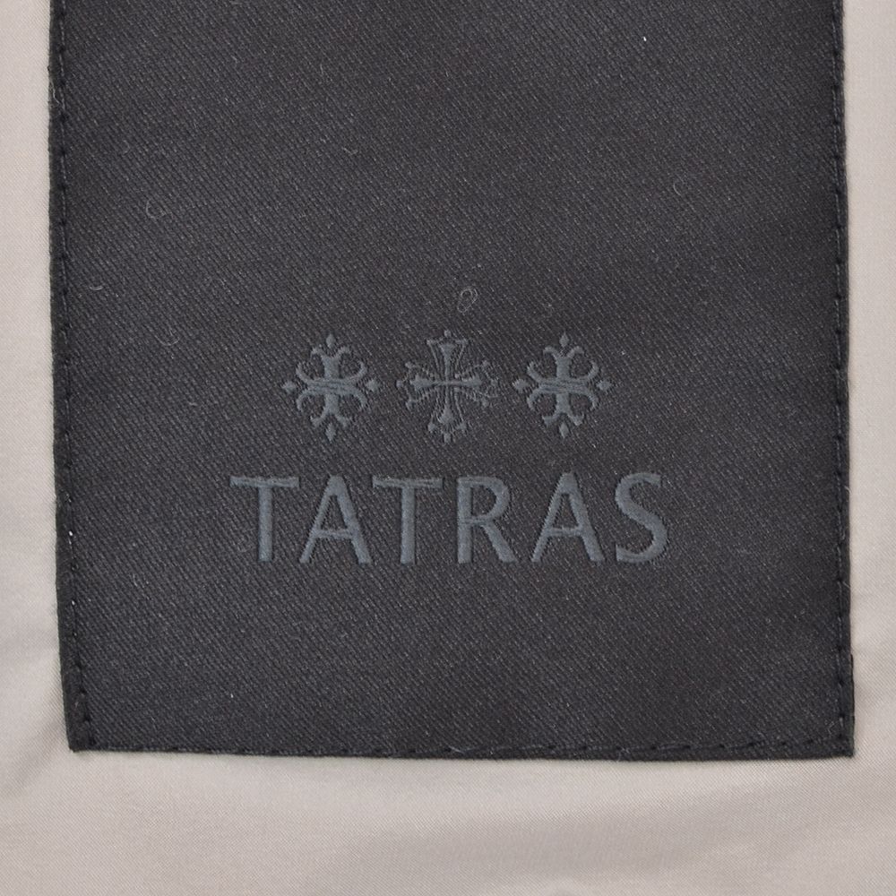 タトラス TATRAS ボアダウンベスト メンズ ダウンアウター BRONTE ブロンテ ノンミュールジングウール×ナイロン ライトグレー スタンドネック 国内正規品の画像