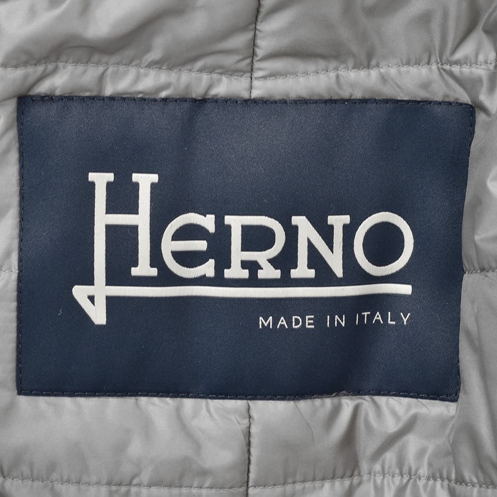 ヘルノ HERNO チェスターコート メンズ  CA000202U メルトンウール グレーメランジ シングルフロント  取り外し可能中綿前立て ロング丈 国内正規品の画像
