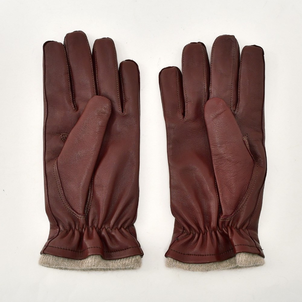 グローブス gloves レザーグローブ メンズ ラムレザー 手袋 3本ラインデザイン カシミヤニット裏地 CA1107 ルビー ワインレッド ギフト プレゼント |  | 04