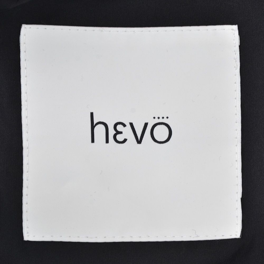 イーヴォ HEVO チェスターコート メンズ CASSANO カッサーノ 3つ釦フロント ウールナイロンメルトン生地 ブラック 黒 レギュラーシルエット 国内正規品の画像