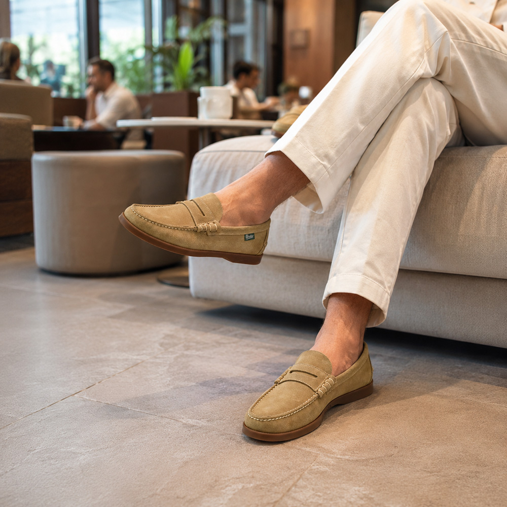 PARABOOT CORAUX スウェードビットローファー UK8 パラブーツ PARABOOT コインローファー メンズ CORAUX コロー ライト