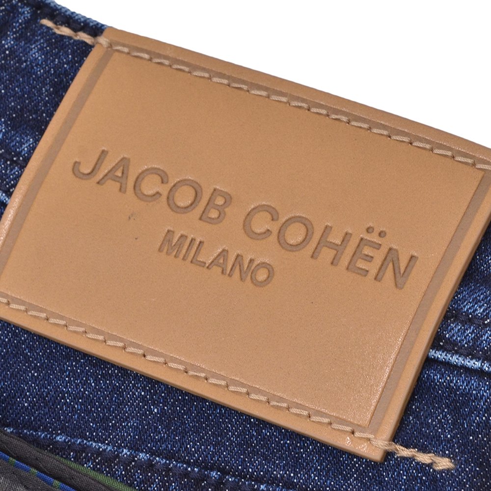 ヤコブコーエン JACOB COHEN デニムパンツ メンズ ストレッチジーンズ BARD バードモデル インディゴブルー スリムストレート ハラコバックパッチ 国内正規品の画像