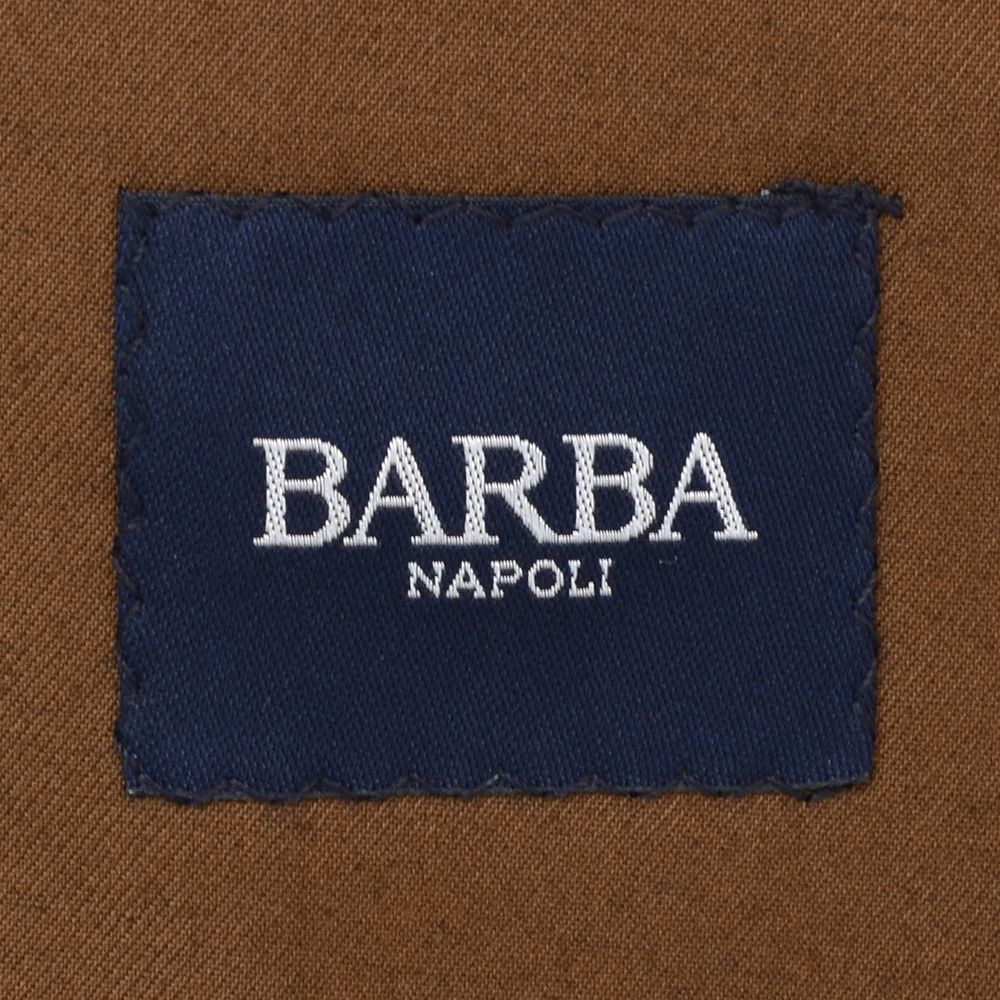 バルバ BARBA シャツジャケット メンズ シングル2つ釦 EASY-J1 ポリエステルレーヨン ストレッチTR生地 ブラウン 茶系 ノッチドラペル 国内正規品の画像