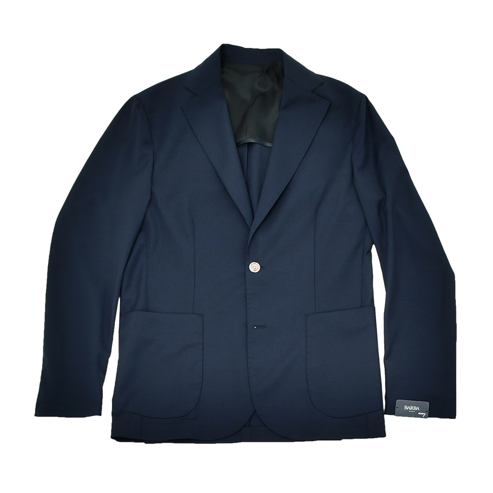 BARBA ダークブルー シャツジャケット「EASY J1」46 BARBA ダークブルー シャツジャケット「EASY J1」46 トゥモローランド