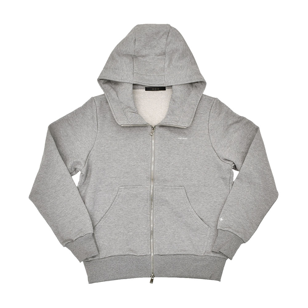 タトラス TATRAS ジップアップパーカー メンズ スウェットパーカー フェルダ FELDA シルケットコットン グレー 左袖エンボスロゴ 国内正規品 |  | 01
