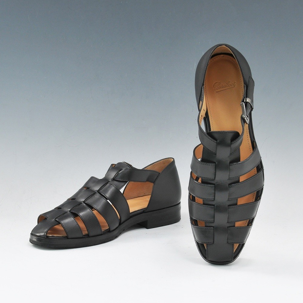 Paraboot（パラブーツ） フェレット メンズ レザーサンダル ブラック