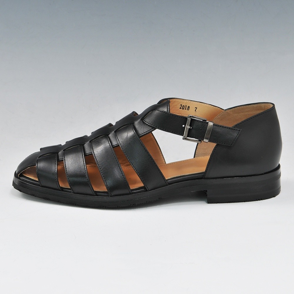 Paraboot（パラブーツ） フェレット メンズ レザーサンダル ブラック