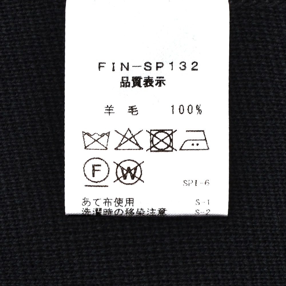 フィンジャック Finjack ニットジャケット メンズ FGM2 ブラック 黒 ウールニット シングル テーラード レギュラーフィット カーディガン 国内正規品の画像