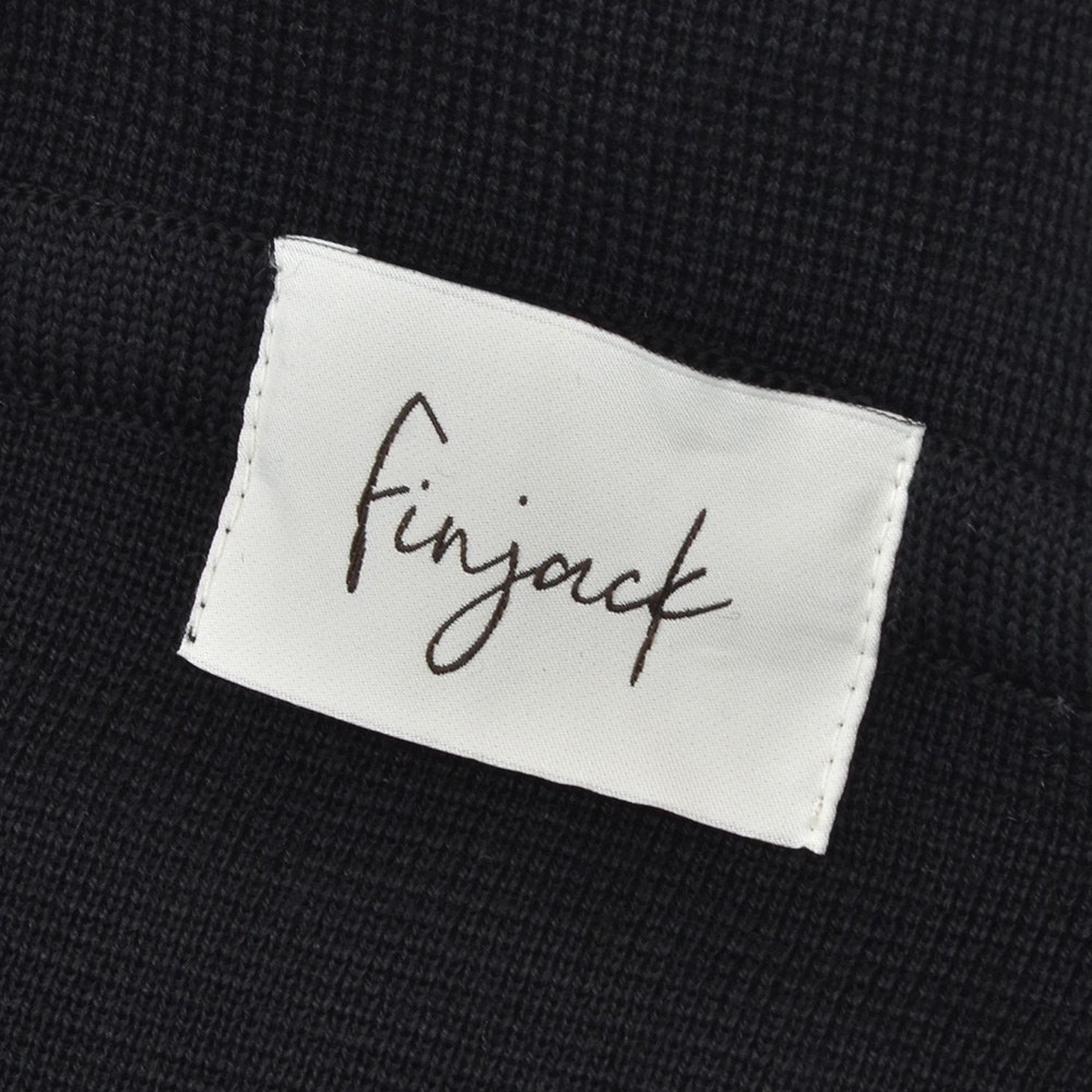 フィンジャック Finjack ニットジャケット メンズ FGM2 ブラック 黒 ウールニット シングル テーラード レギュラーフィット カーディガン 国内正規品の画像
