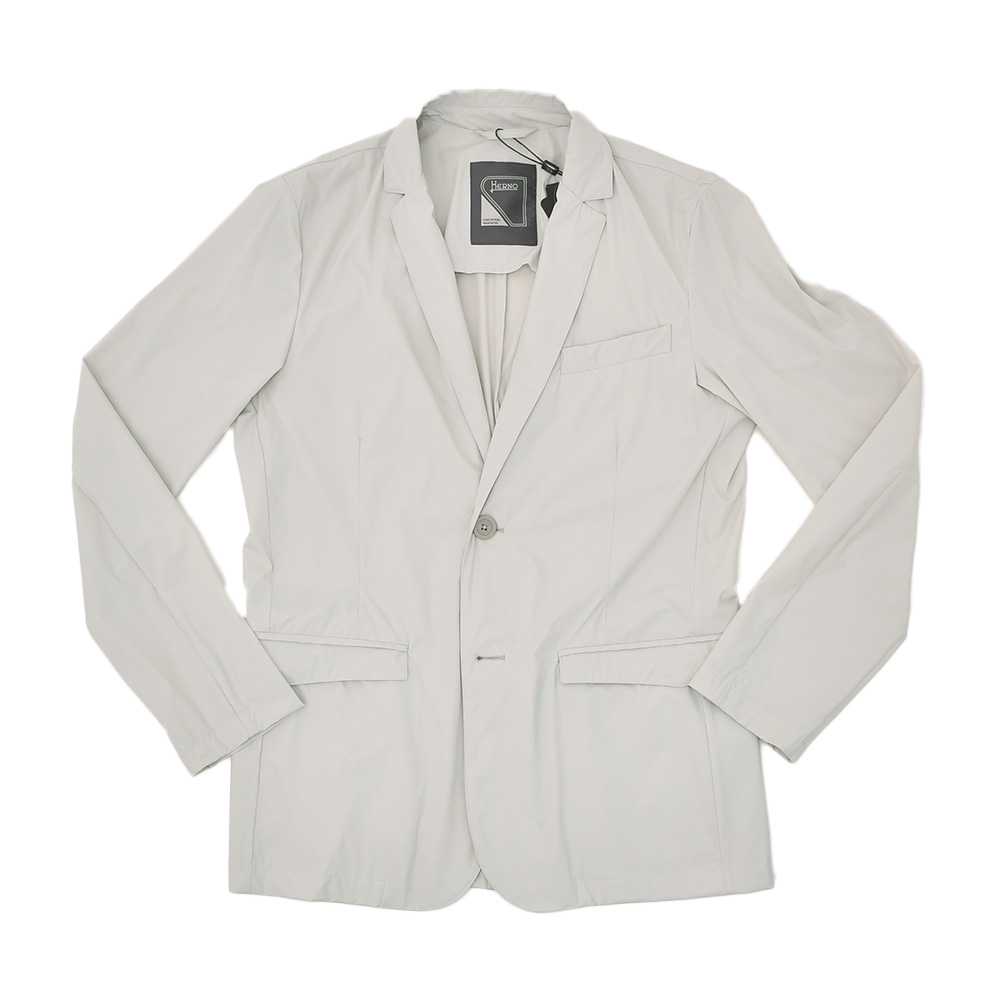 ヘルノ HERNO 軽量ナイロンジャケット メンズ 2つ釦シングルフロント FUNCTIONAL WARDROBE アイスグレー ストレッチ性 撥水 GA000179U 国内正規品の画像