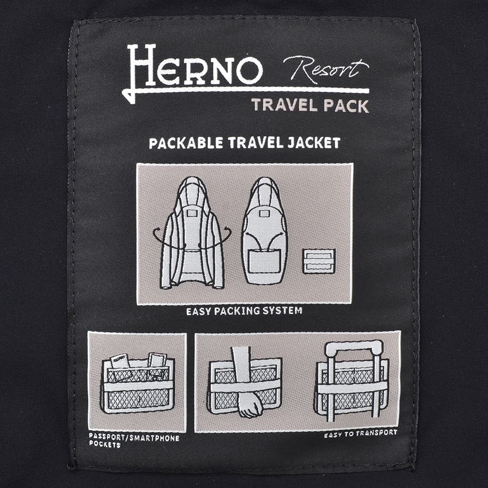ヘルノリゾート　HERNO RESORTブルゾン メンズ PI00071UR ナイロン ブラック 黒 レギュラーフィット パッカブル 撥水 国内正規品 でらでら 公式ブランドの画像