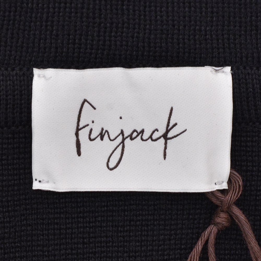 フィンジャック Finjack テーラードニットジャケット メンズ GIACCA 2 SPACCHI ブラック ウールナイロンストレッチ 畦編み マリオーネライン 国内正規品の画像