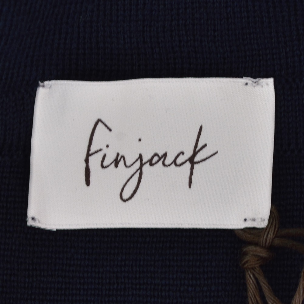 フィンジャック Finjack テーラードニットジャケット メンズ GIACCA 2 SPACCHI ネイビー 紺 ウールナイロンストレッチ 畦編み マリオーネライン 国内正規品の画像