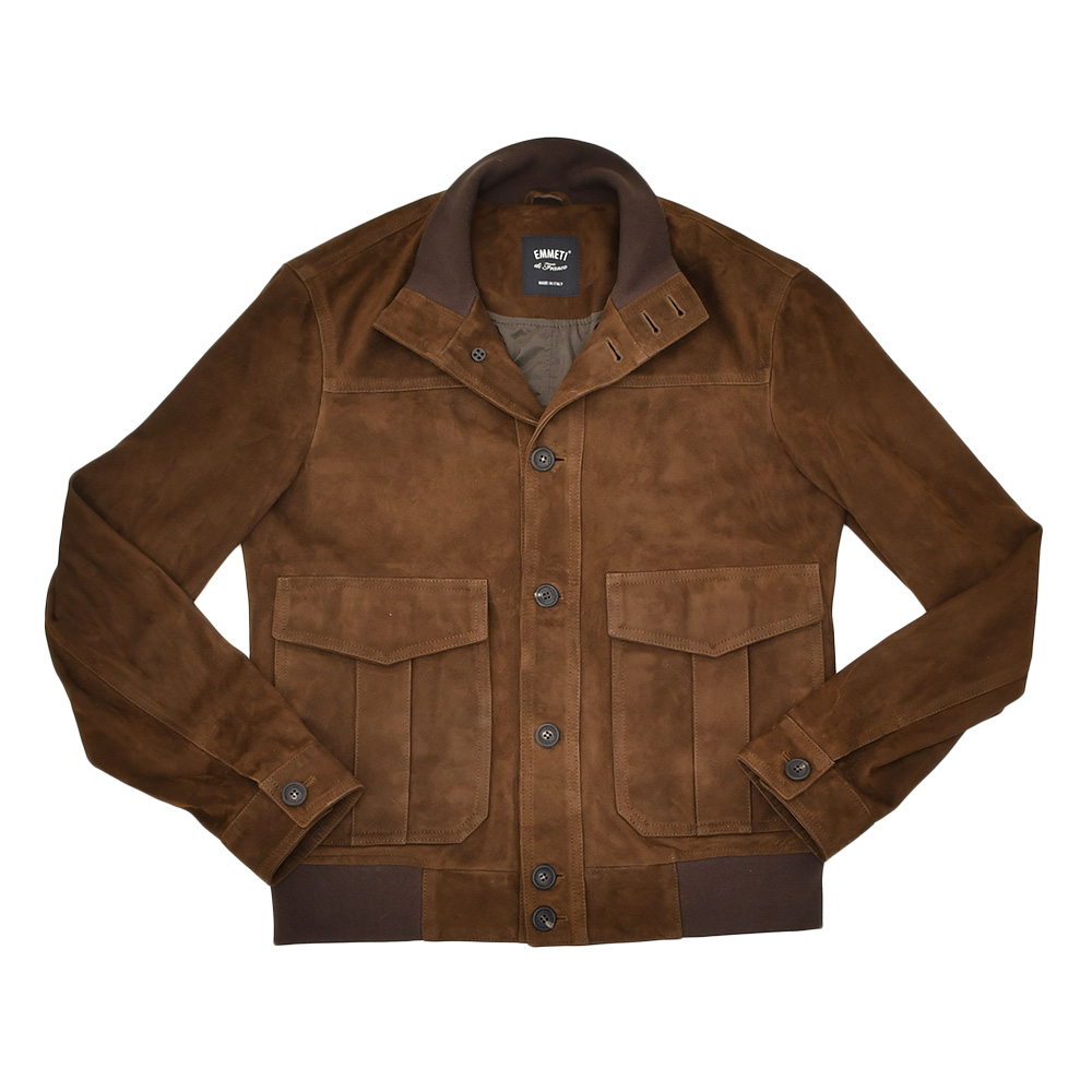 XL エンメティ DOVER フライトジャケット カーフスキンスエード ベージュ DOVER | 2022 SPRING & SUMMER | MEN | EMMETI di Franco