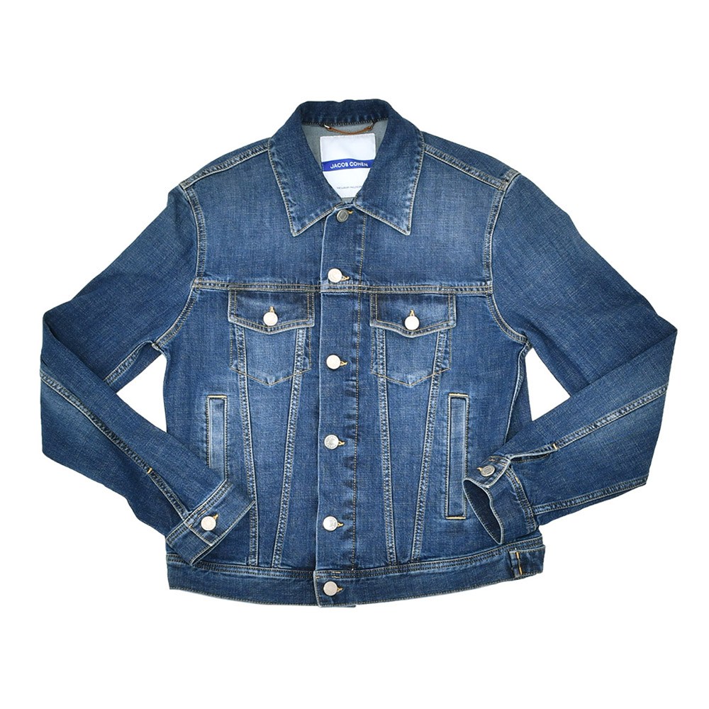 ヤコブコーエン JACOB COHEN ストレッチデニムブルゾン メンズ Gジャン コットン ブルーウォッシュ LUXURY スリムフィット シルバーパーツ国内正規品の画像